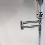 Bauhaus Chromed Desk Lamp with Adjustable Lampshade, Italy 1950s