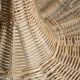 Large suspension, rattan luminaire in hat shape D:80cm