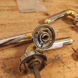 Rare vintage golden and silver metal handle