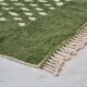 Traditional handwoven green Moroccan wool rug