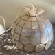 Vintage mother-of-pearl and brass pendant light