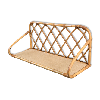 Vintage rattan shelf