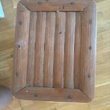 Vintage bamboo and rattan stool