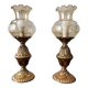 Paire de lampes rétro en laiton