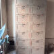 Meuble de métier à clapets en bois