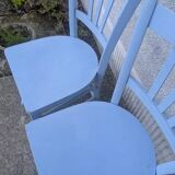Pair of blue bistro chairs
