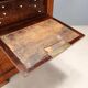 Former secretary in elm with a marble top, France, 19th century.