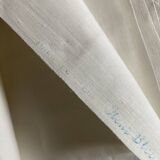 Reserve sheet in linen canvas 1960 embroidered bumblebee Blue Flower