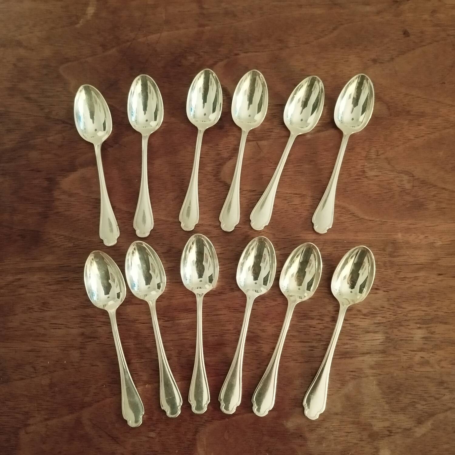 12 silver-plated coffee spoons