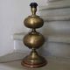Vintage brass double globe lamp