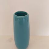 Blue ceramic vase signed