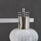 1970s Chrome Plated Chandelier with Murano Glass , Italy