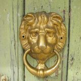 Lion head door knocker