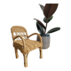 Rattan armchair for dollhouse