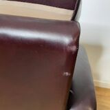 Vintage lounge chair in imitation leather from the 70s