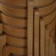 Modern Swedish, set of 14 stackable stools in birch and hessian fabric, 1980s.