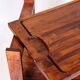 Serving cart on wheels - dark wood - removable cutting board - vintage style