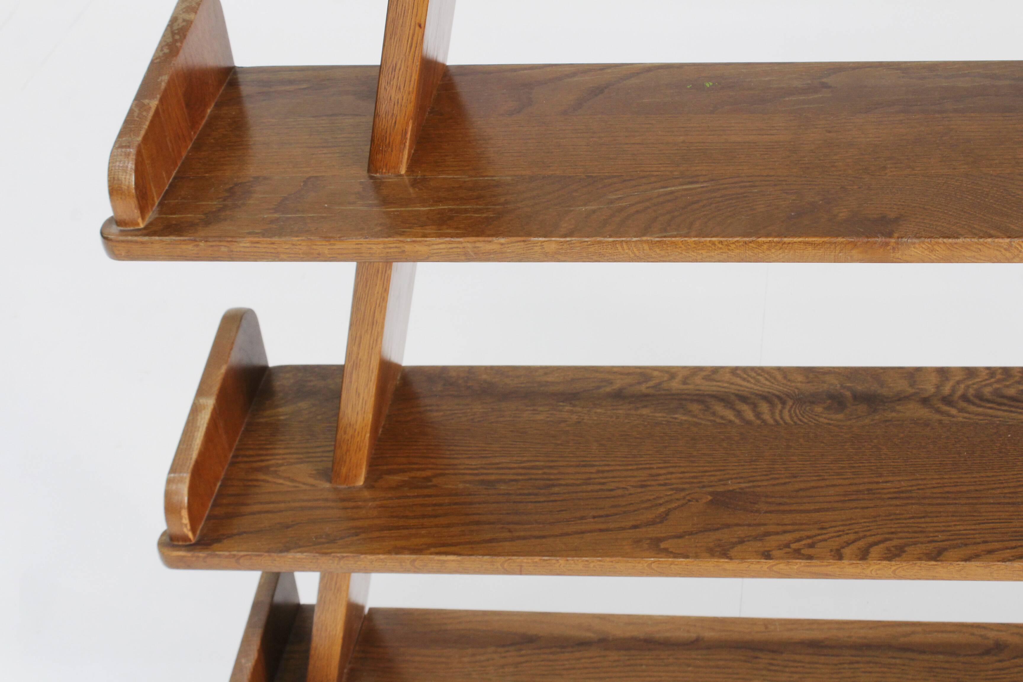 Vintage Brutalist Pyramid shelving unit book case