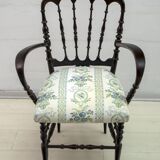 Pair of Giuseppe Gaetano Descalzi Midcentury Italian Chiavari Armchairs, 50