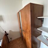 Elm magnifying glass cabinet