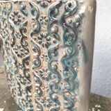 Vintage ceramic vase, decorated relief