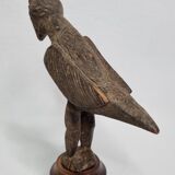 Lobi fetish bird in old wood Tribal sculpture from Burkina Faso 22 cm