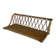1960s rattan and wood wall shelf