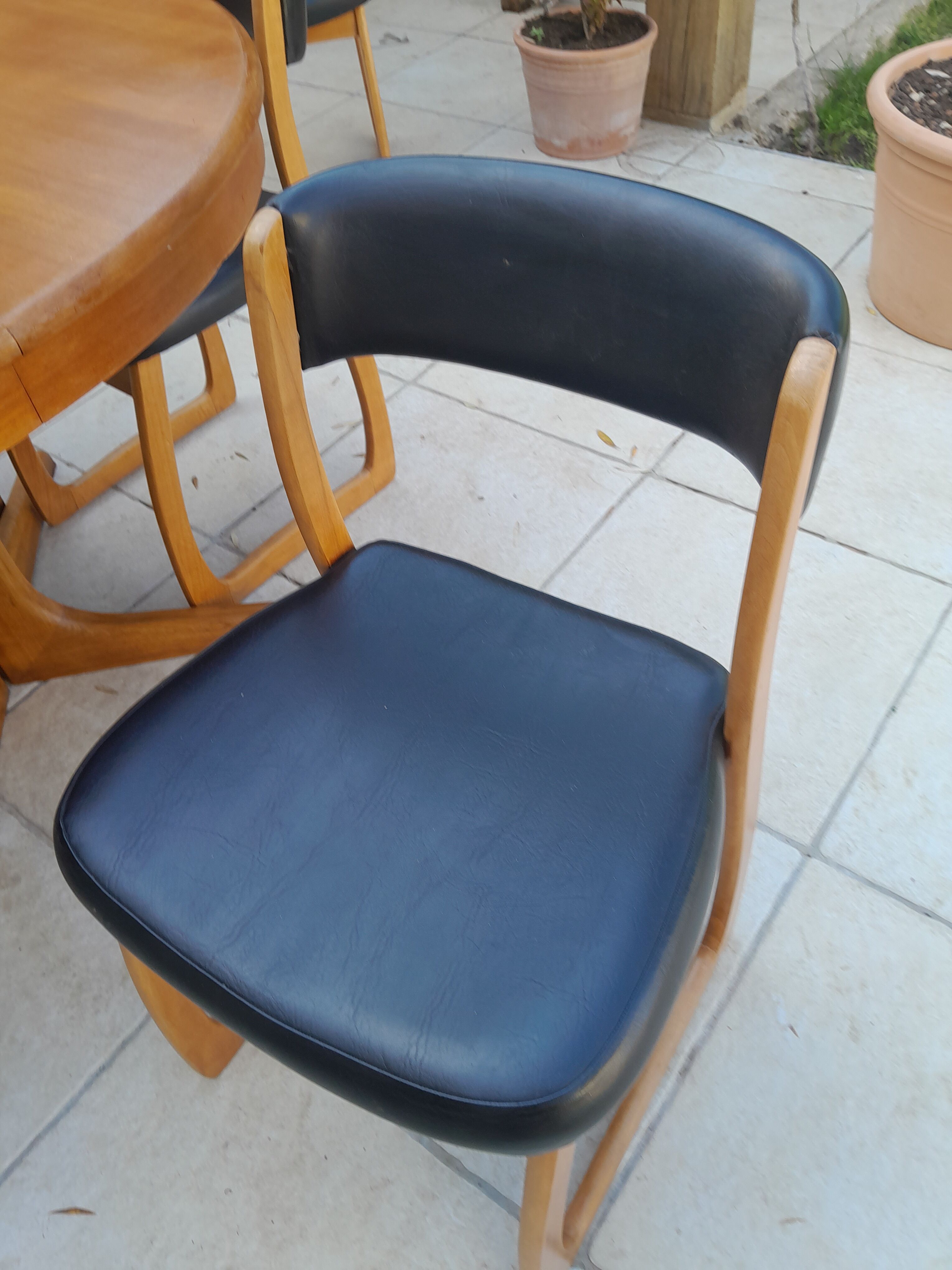 6 vintage Self sled chairs danish