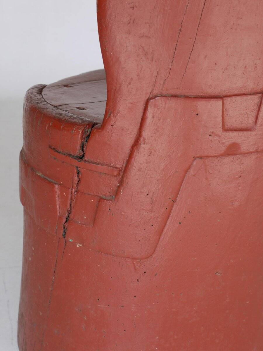 Antique Scandinavian Wooden Kubbestol Chair