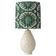 Art Deco table lamp by Charles Catteau for Boch Frères "Pineapple" with new Ikat silk shade.