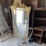 Mirror gilded with vine glass engraved  93x170cm