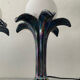 Pair of palm tree lamps in Italian ceramic from the 1970s.