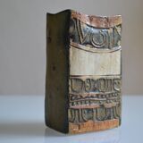 Brutalist stoneware vase by Louis Hudson circa 1950-1970
