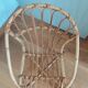 Children's armchair shell basket wicker rattan