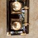 Hence the art deco inkwell on jet plate brass finishes