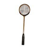 Ancienne raquette de squash en bois Slazenger Phantom de 1970