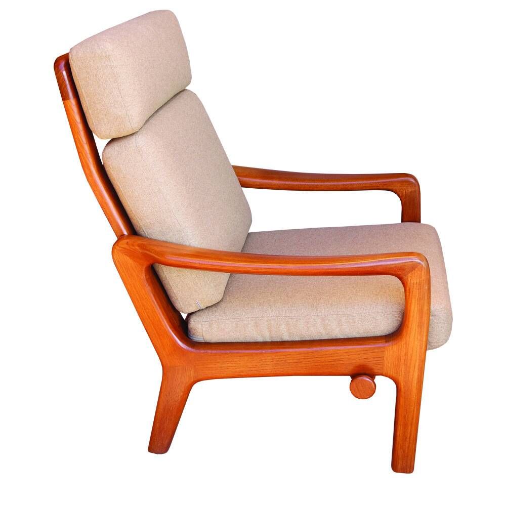 Danish Modern highback recliner armchair by Juul Kristensen for JK Denmark, 1960s