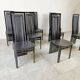 Set of 8 Italian dining chairs by A. Sibau, 1980s
