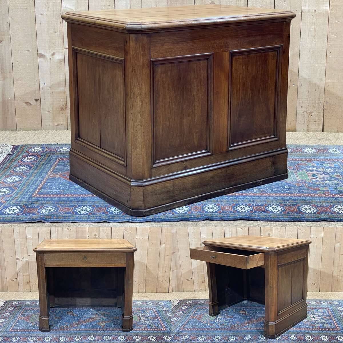 19th century oak store counter