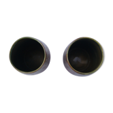 Set of two flamed sandstone cups