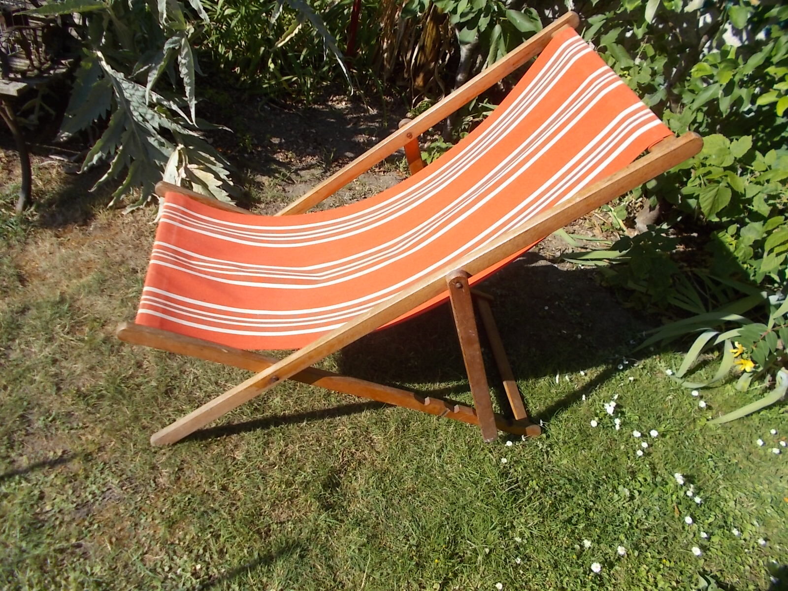 Vintage orange and wood transat