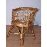 Children's wicker armchair from the 60s