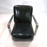 Fauteuil Art Déco en tube d'acier dans le goût de Gilbert Rhode Troy Sunshade, 1930