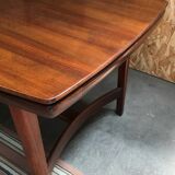 Table extensible en acajou par Jacques Hauville, années 70