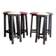 Lot de 6 tabourets de bar en bois — esprit bistrot & bois patiné