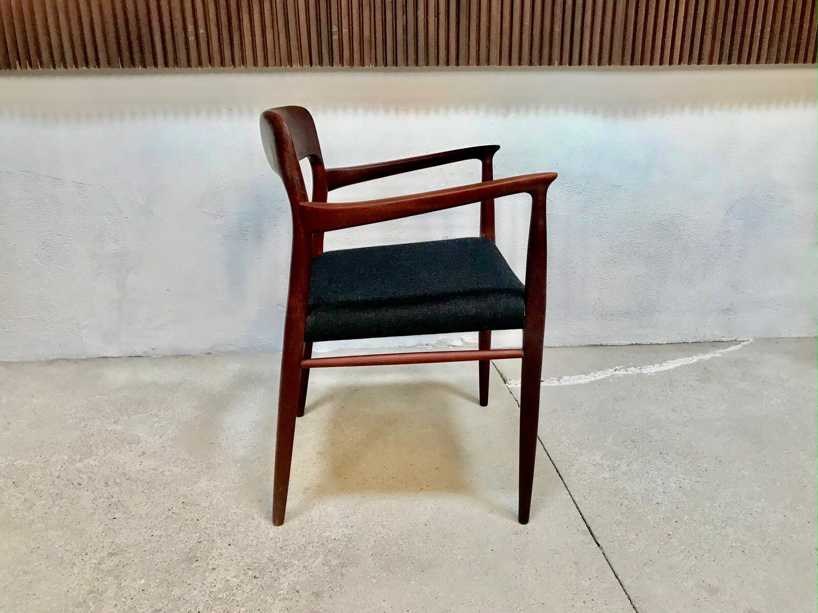 Model 56 Danish teak chair with armrests by Niels O. Møller for J.L. Møllers, 1954