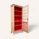Armoire bonnetière parisienne vintage bois brut