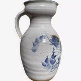 Marcy signed pitcher / terracotta ceramic carafe