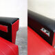 Vintage armchair Rockabilly rare reclining version with ashtray