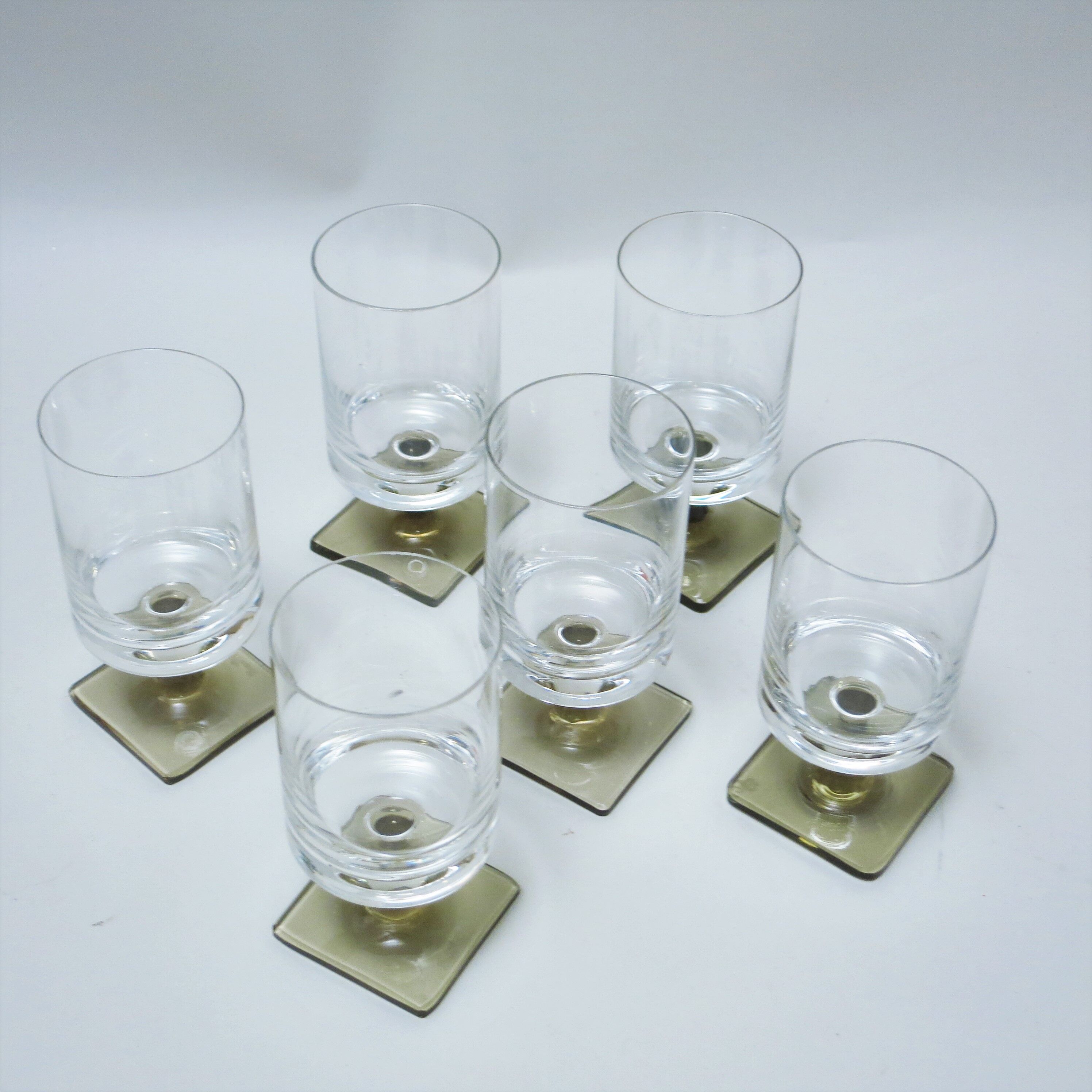 Six glasses of white wine Georg Jensen Rosenthal 60s